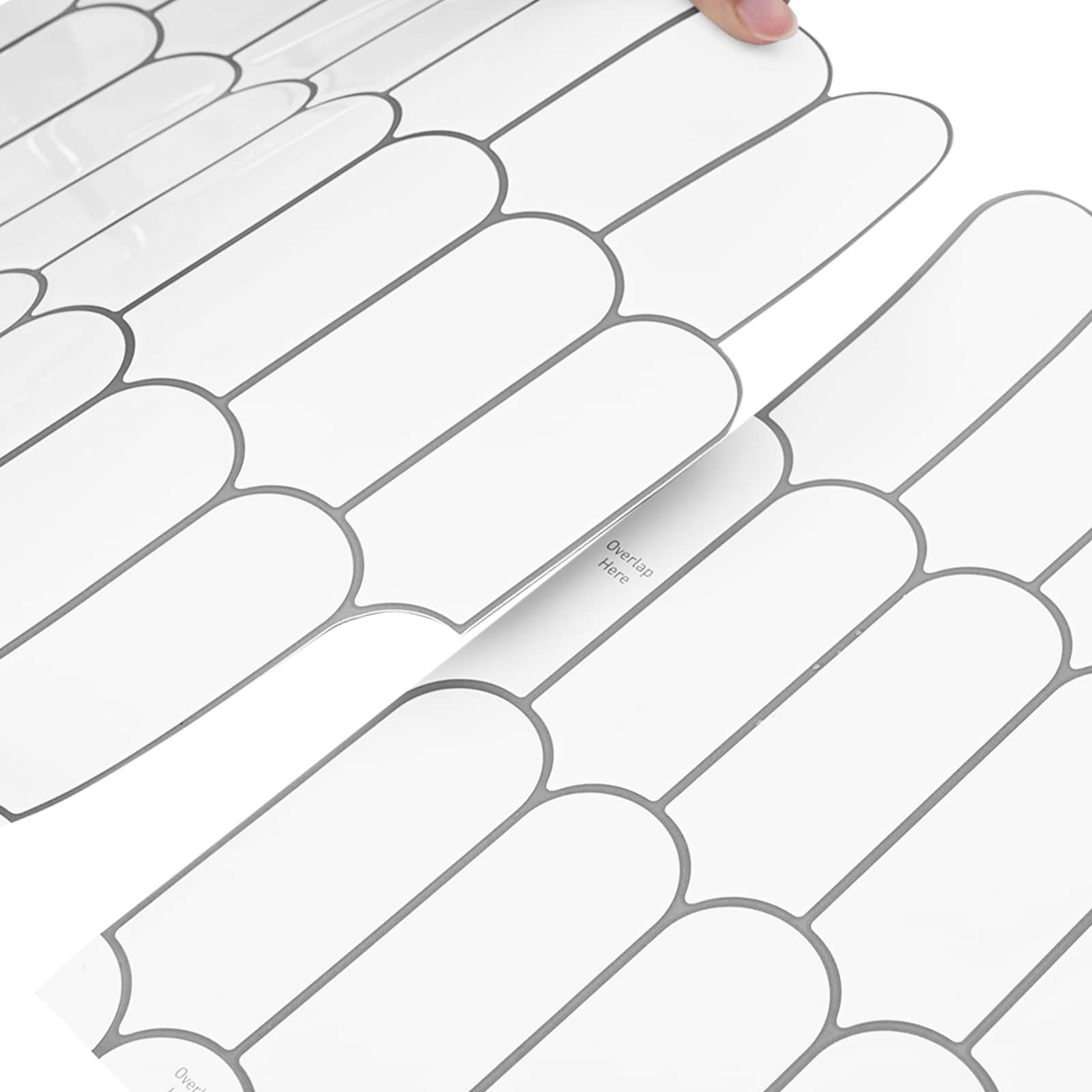 Federfliese 10 pcs Grau Marmor 30 x 30 cm Polyurethan und PET