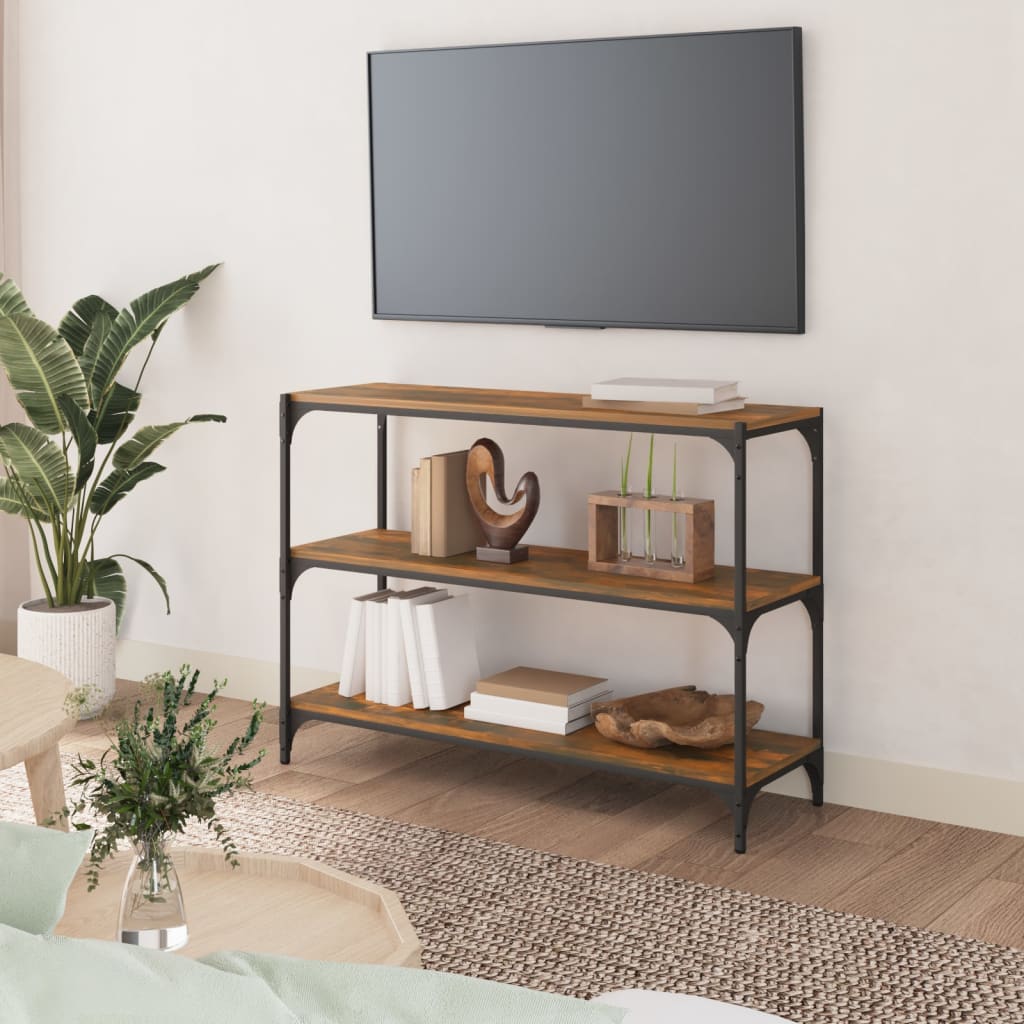 Bücherregal Schwarz 40x33x70,5 cm Holzwerkstoff und Stahl