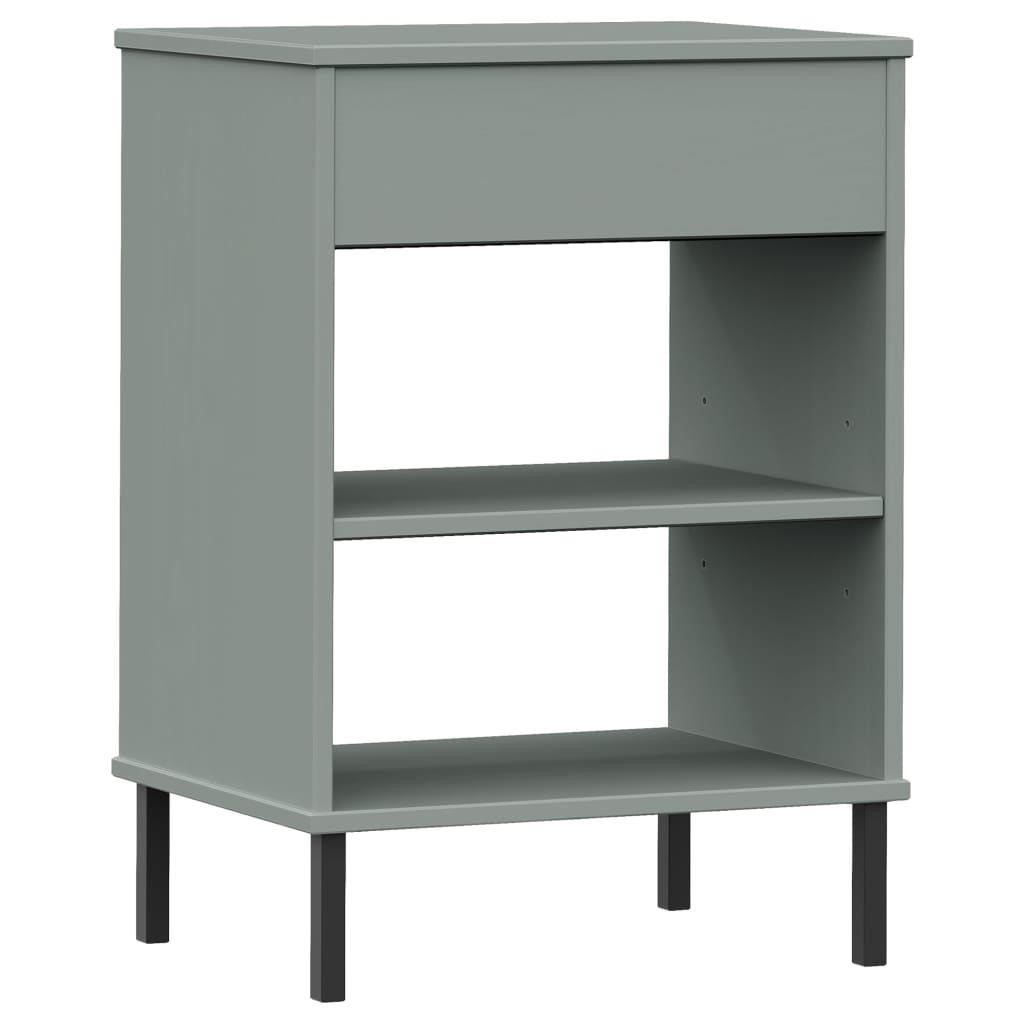 Konsolenschrank OSLO mit Metallbeinen Braun Massivholz Kiefer