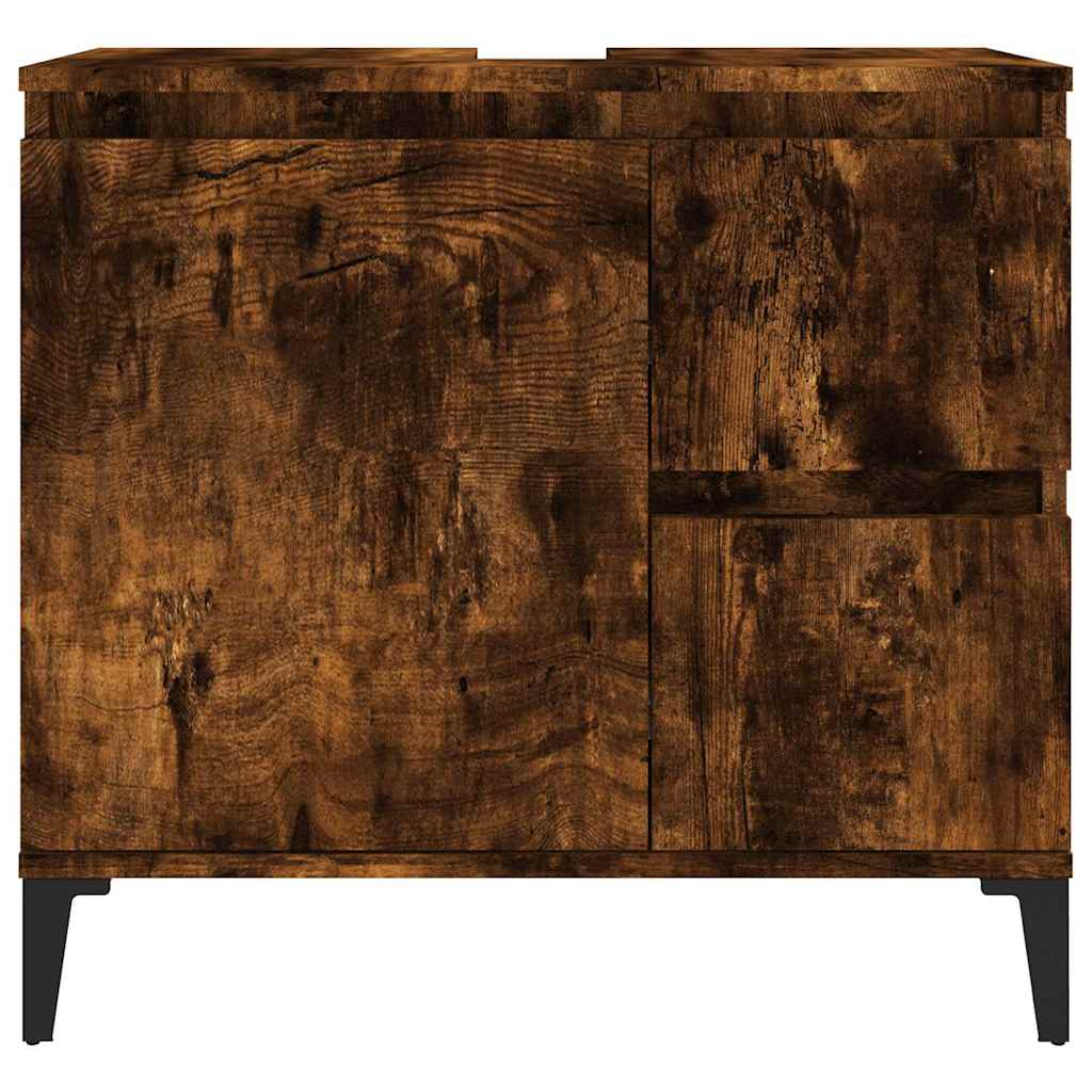 Badschrank Weiß 65x33x60 cm Holzwerkstoff