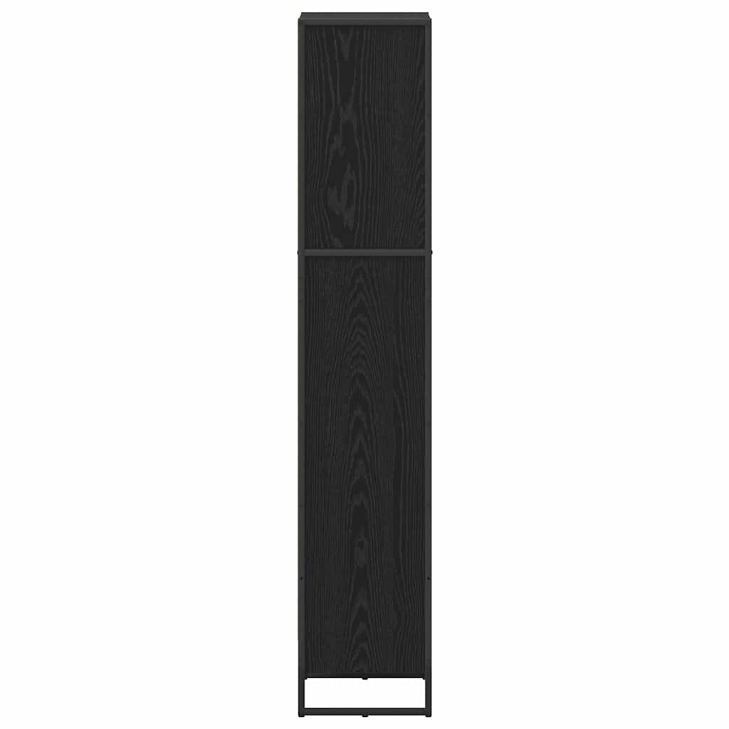 Bücherregal 2 pcs Schwarz Eichen-Optik 60 x 30 x 189,5 cm