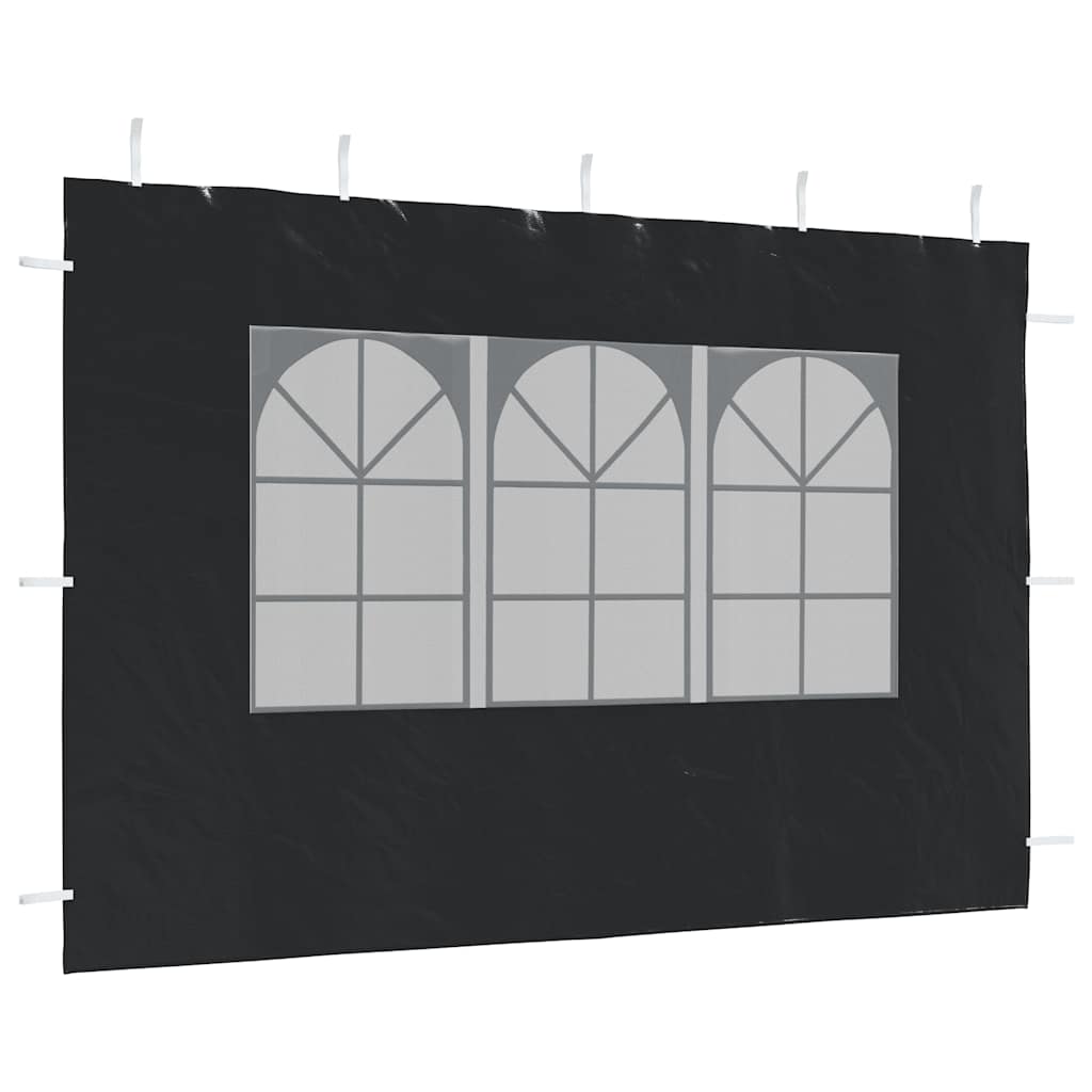 Party Zelt Seitenteil 2 pcs 300 x 195 cm Rot PE und Stahl