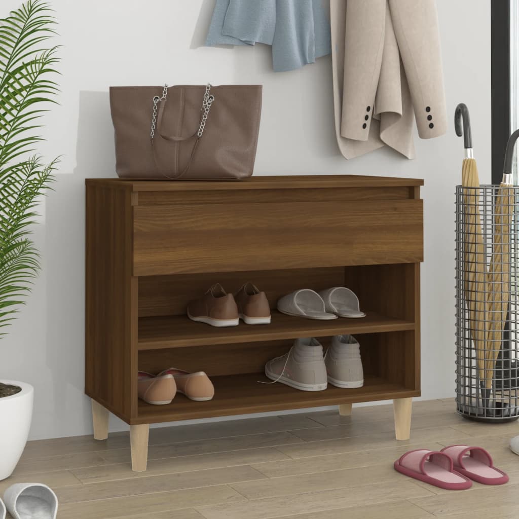 Schuhregal Weiß 70x36x60 cm Holzwerkstoff