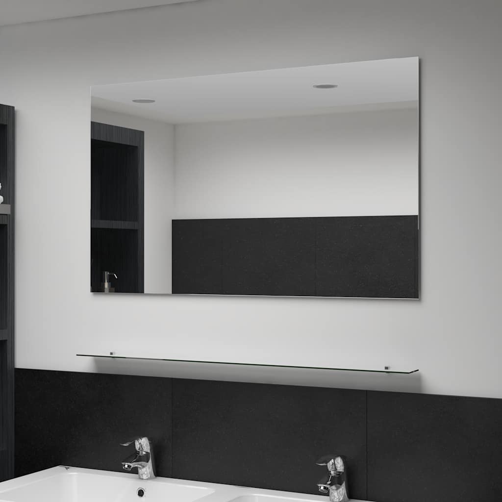 Wandspiegel mit Regal 50×60 cm Hartglas