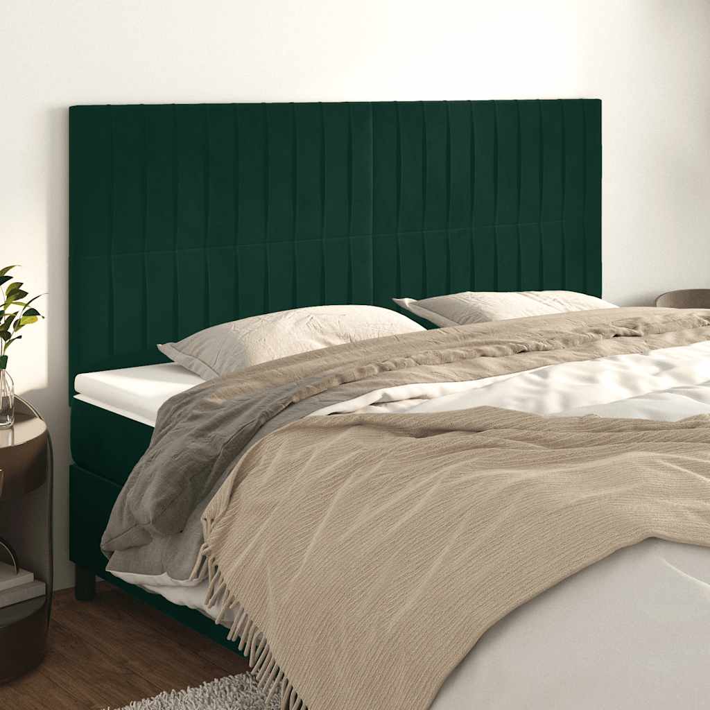 Kopfteil Hellgrau 80x5x118/128 cm Samt