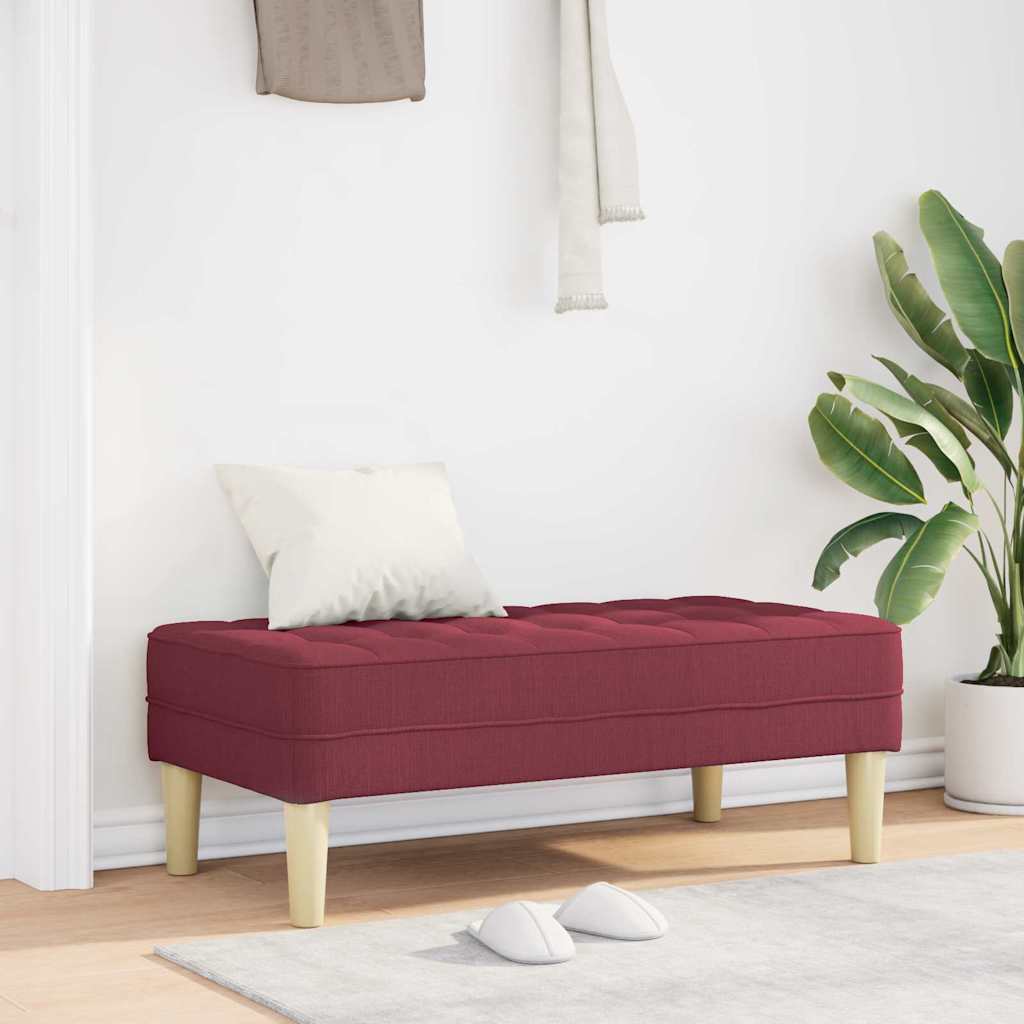 Bank mit Kissen Hellgrau 113 x 57 x 39 cm Stoff