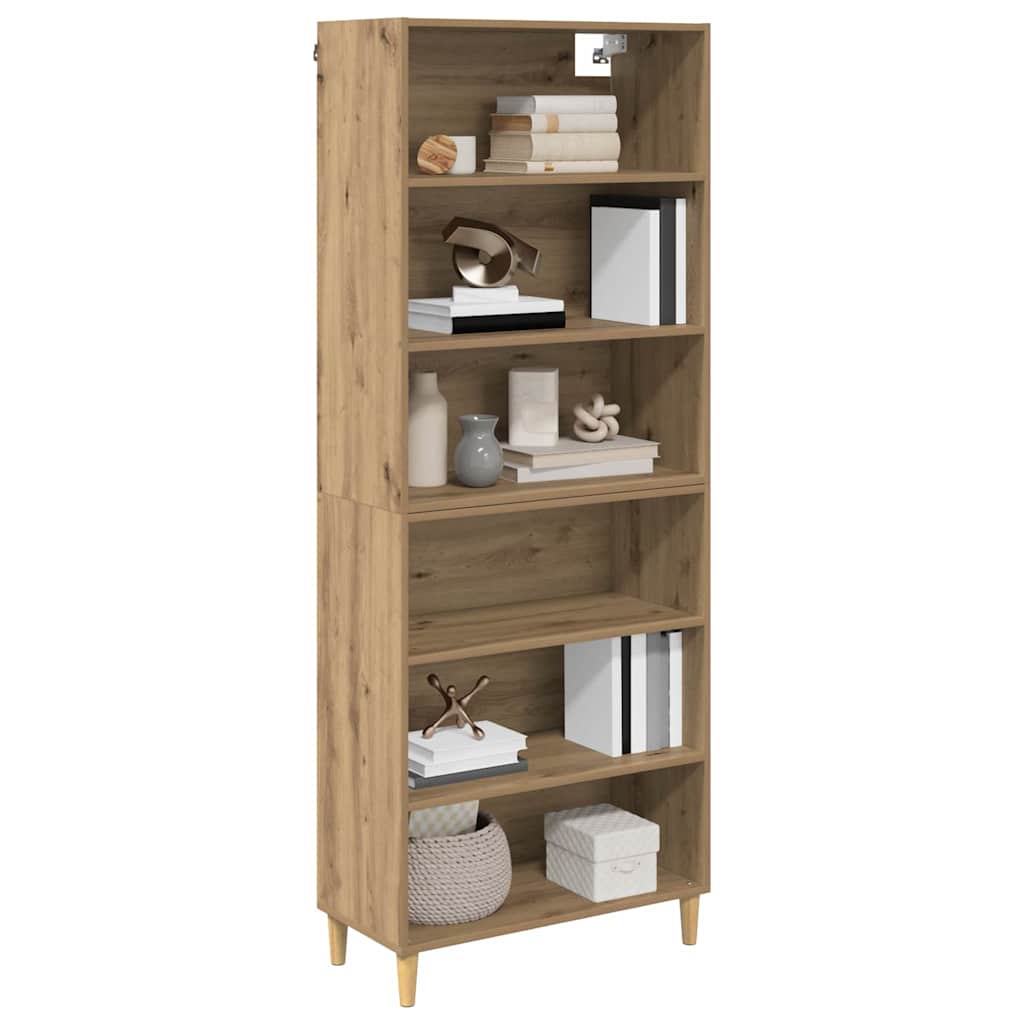 Highboard Altholz 69,5 x 32,5 x 180 cm Holzwerkstoff