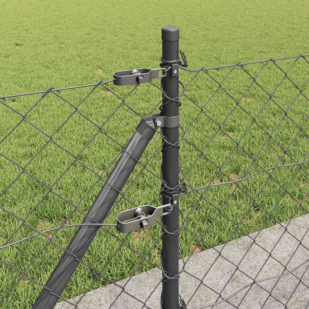 Outdoor Kettenglied-Zaun Erdfixierung 10 x 0,4 m Grün Netz