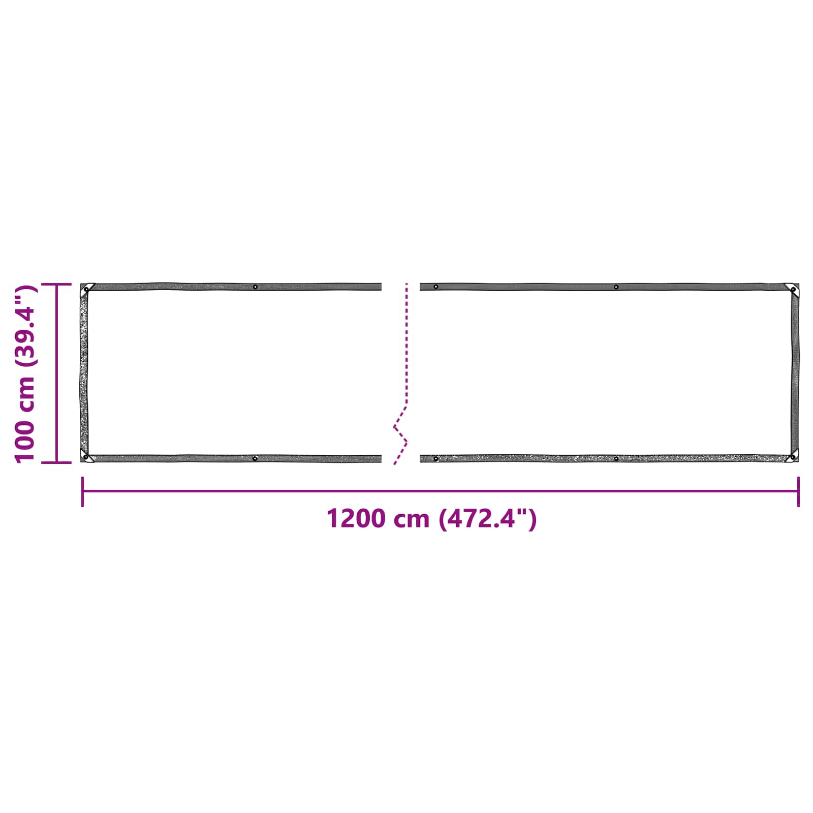 Pflanzenabdeckung mit Ösen 1x3 m Polyethylen