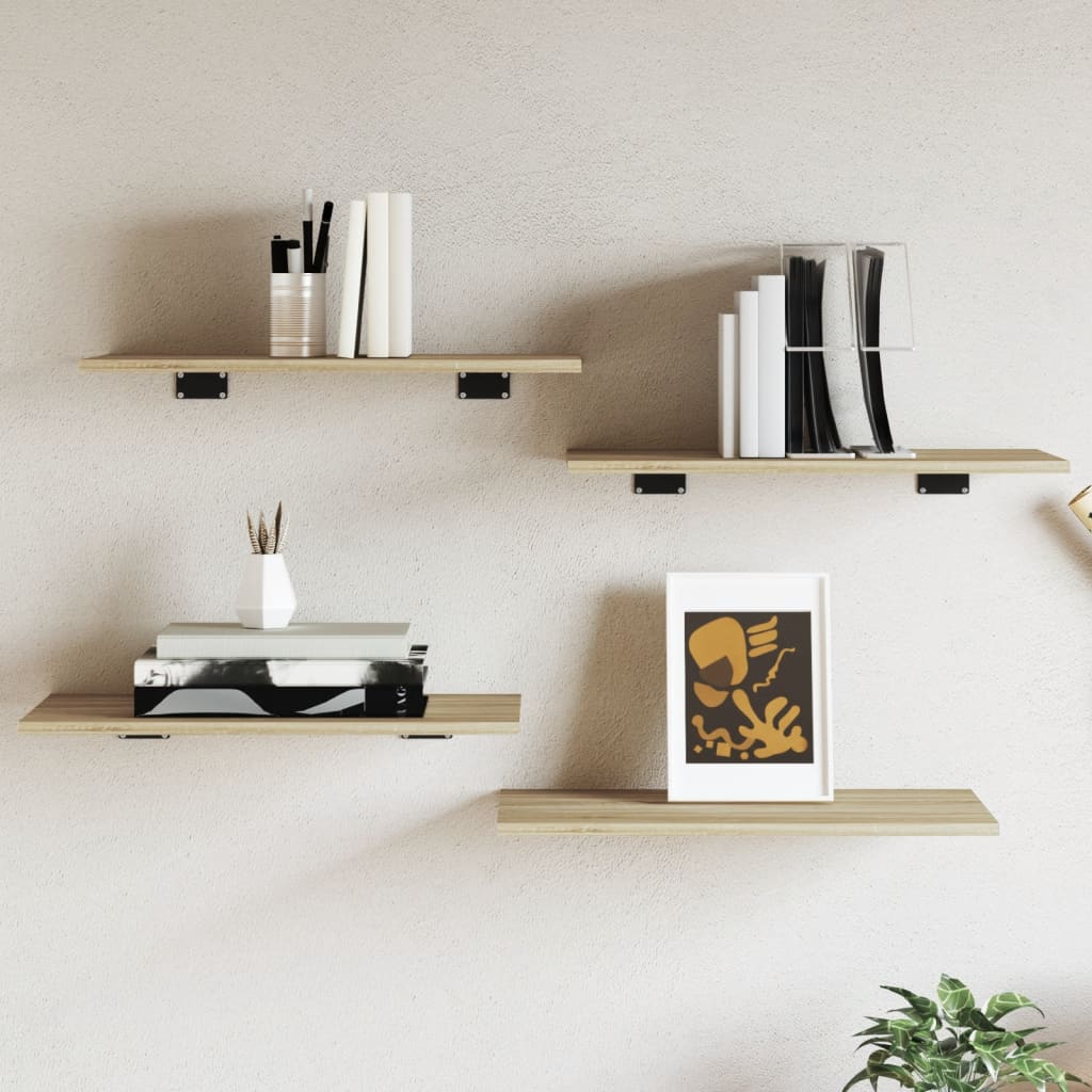 Bücherregal-Bretter 4 Stk. Weiß 40x10x1,5 cm Holzwerkstoff