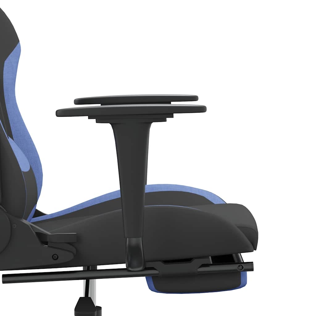 Gaming-Stuhl mit Massagefunktion Schwarz und Creme Stoff