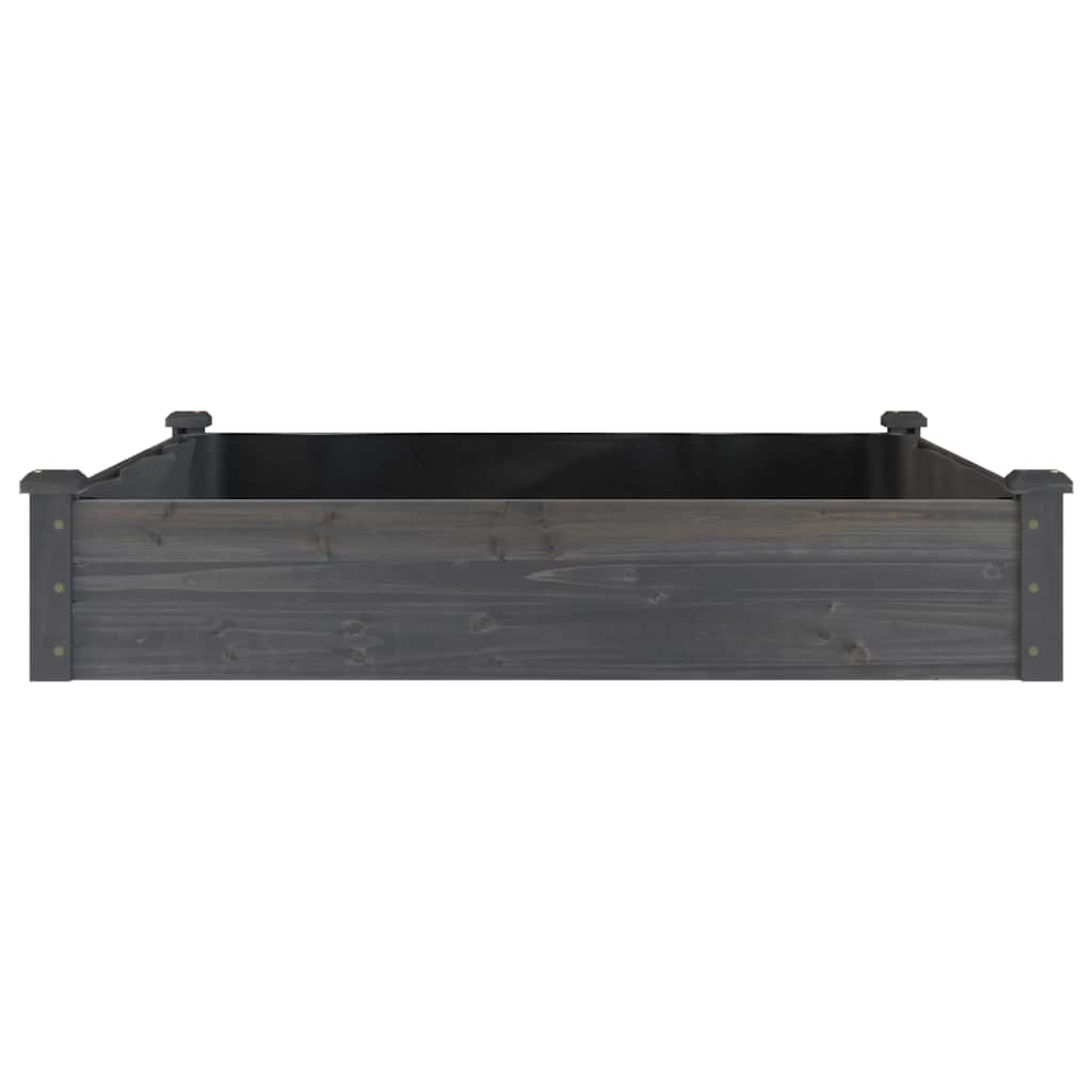 Hochbeet mit Einsatz Grau 120x45x25 cm Massivholz Tanne