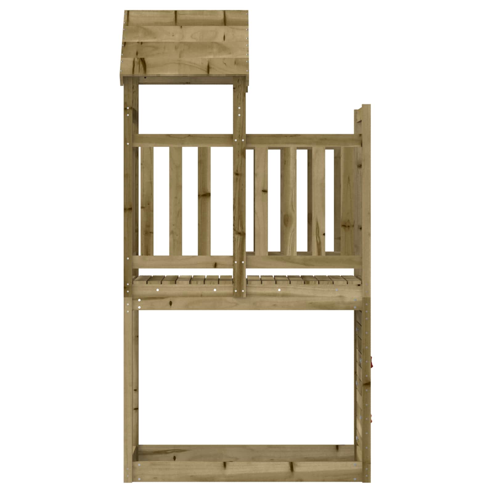 Spielturm Braun 53 x 110,5 x 214 cm Massives Kiefernholz
