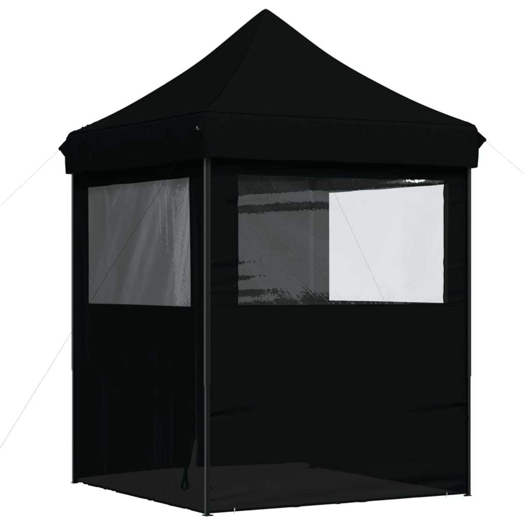 Partyzelt Faltbar Pop-Up Schwarz 200x200x306 cm