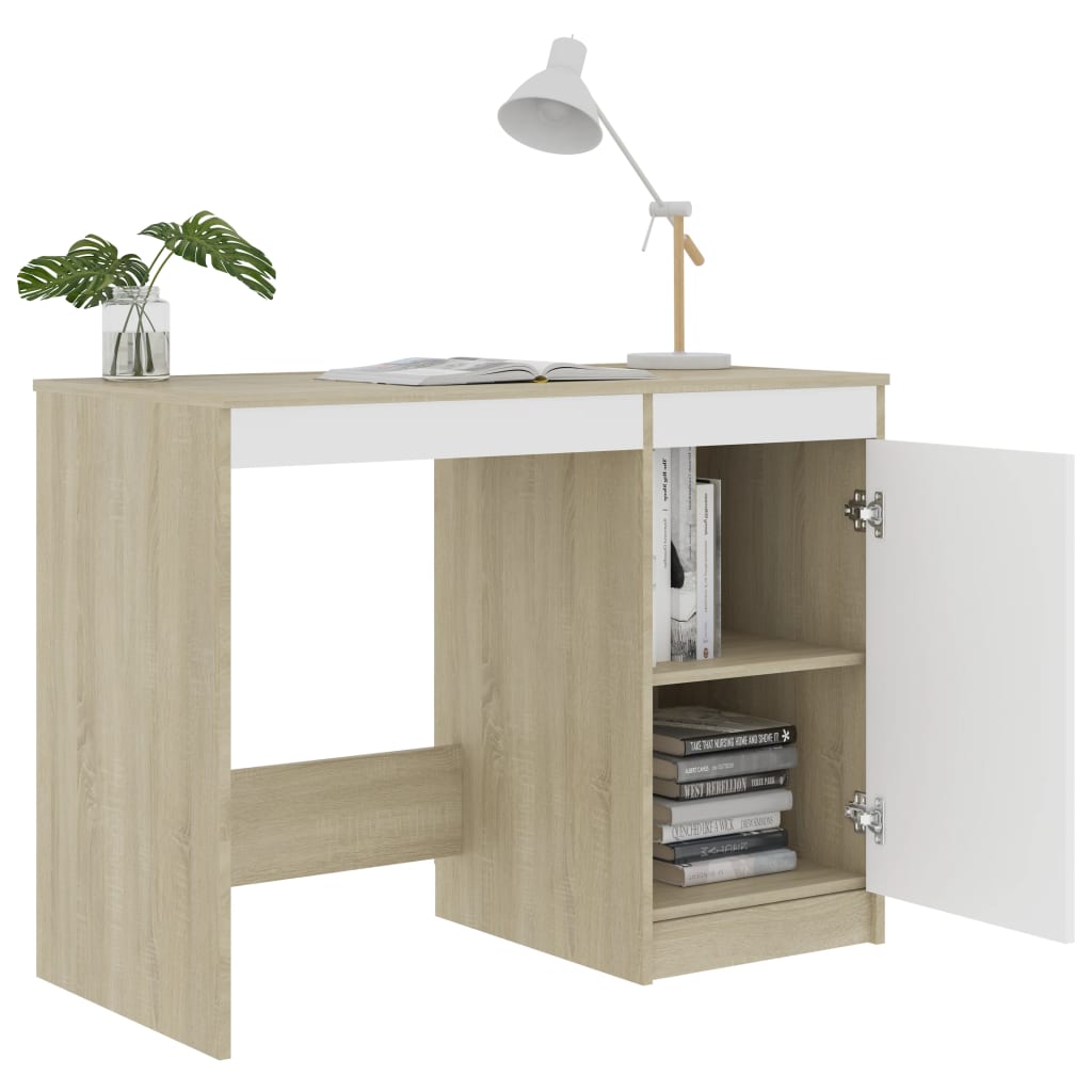 Schreibtisch Weiß 100×50×76 cm Holzwerkstoff