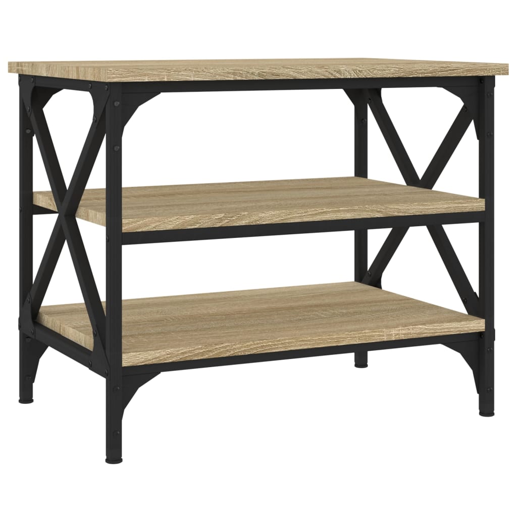 Beistelltisch Schwarz 55x38x45 cm Holzwerkstoff