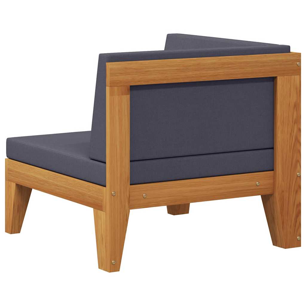 2-tlg. Garten-Lounge-Set mit Auflagen Massivholz Akazie