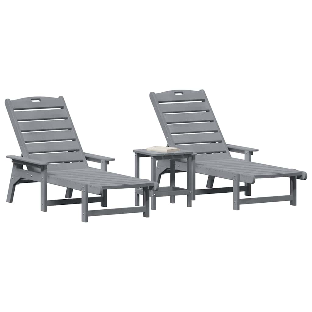 Sonnenliege 2 pcs Weiß 195,5 x 53 x 98,5 cm Polyethylen
