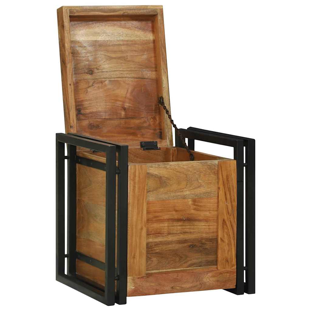 Aufbewahrungsbox 50 x 50 x 50 cm Massives upgecyceltes Holz