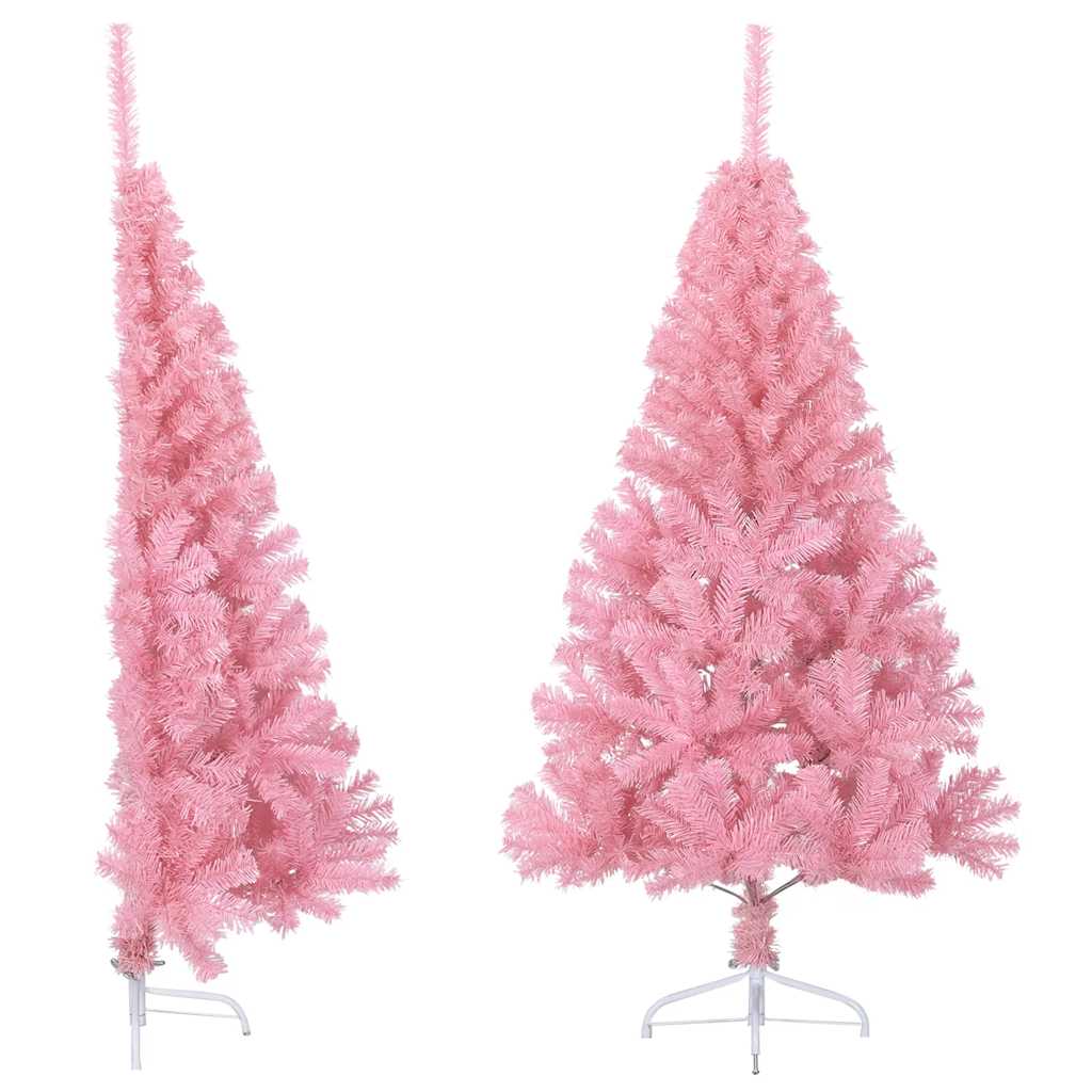 Künstlicher Halb-Weihnachtsbaum mit Ständer Grün 150 cm PVC