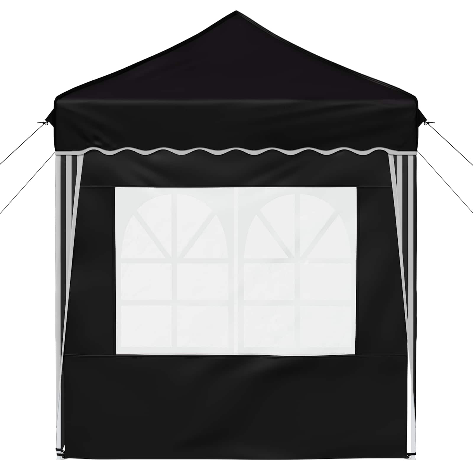 Pop-up Partyzelt 195 x 195 x 245 cm Creme Oxford-Stoff