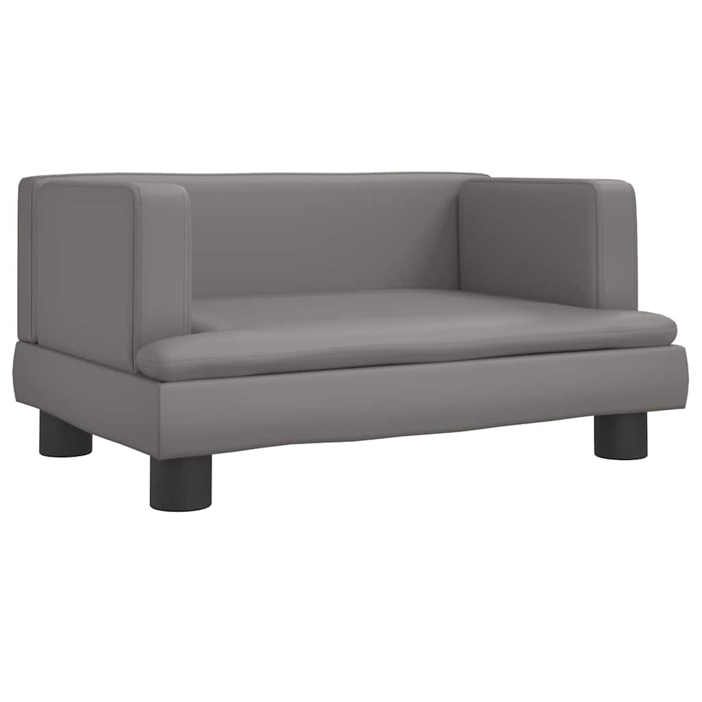 Kindersofa Schwarz 60x40x30 cm Kunstleder