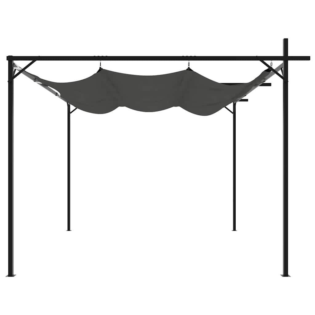 Pergola mit Schiebedach Creme 295x292x230 cm
