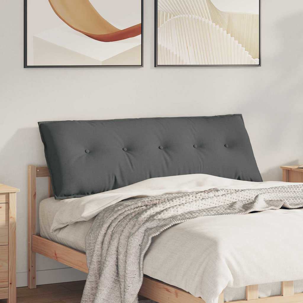 Rückenkissen Hellgrau 50 x 19 x 45 cm Stoff