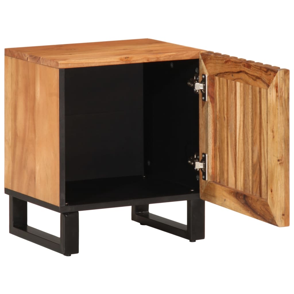 Nachttisch 40x34x46 cm Raues Mangoholz