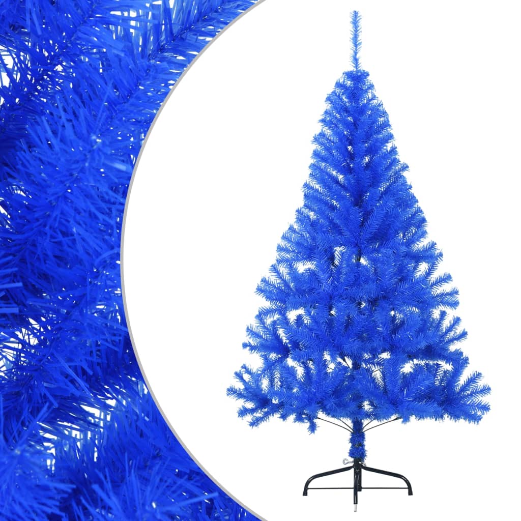 Künstlicher Halb-Weihnachtsbaum mit Ständer Grün 150 cm PVC