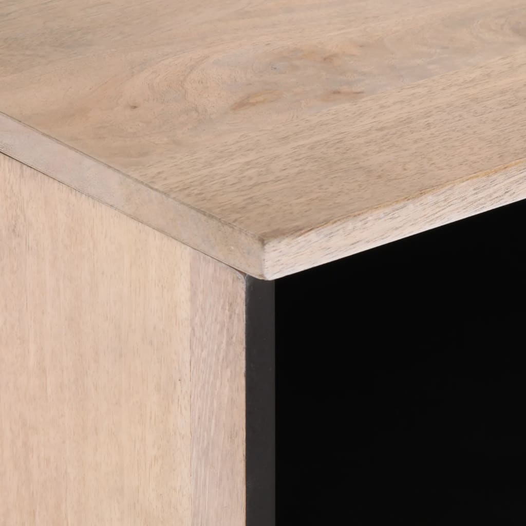 TV-Schrank 100x34x46 cm Raues Massives Mangoholz