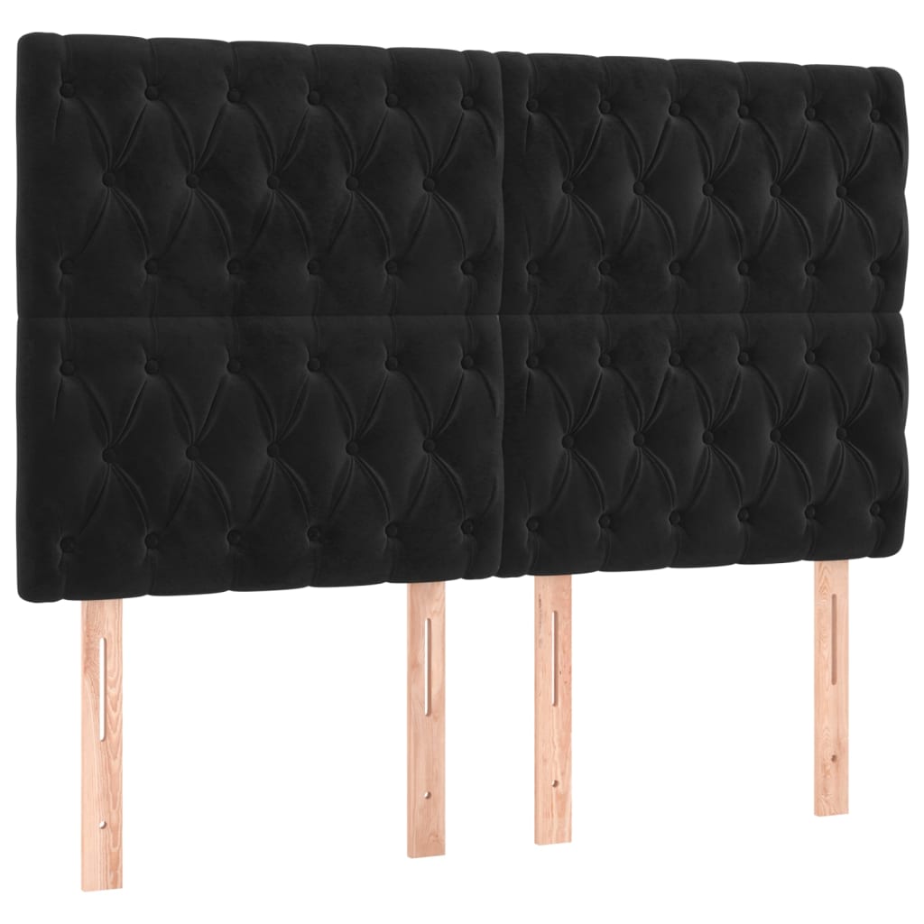 Kopfteil Hellgrau 80x7x118/128 cm Samt