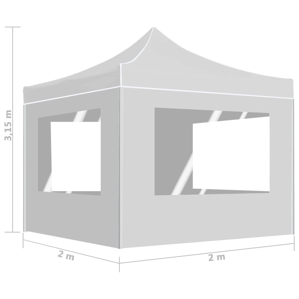 Profi-Partyzelt Faltbar Aluminium 2x2 m Anthrazit