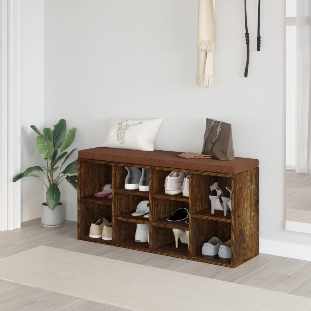 Schuhschrank Schuhbank Sitzbank 10 Fächer weiß