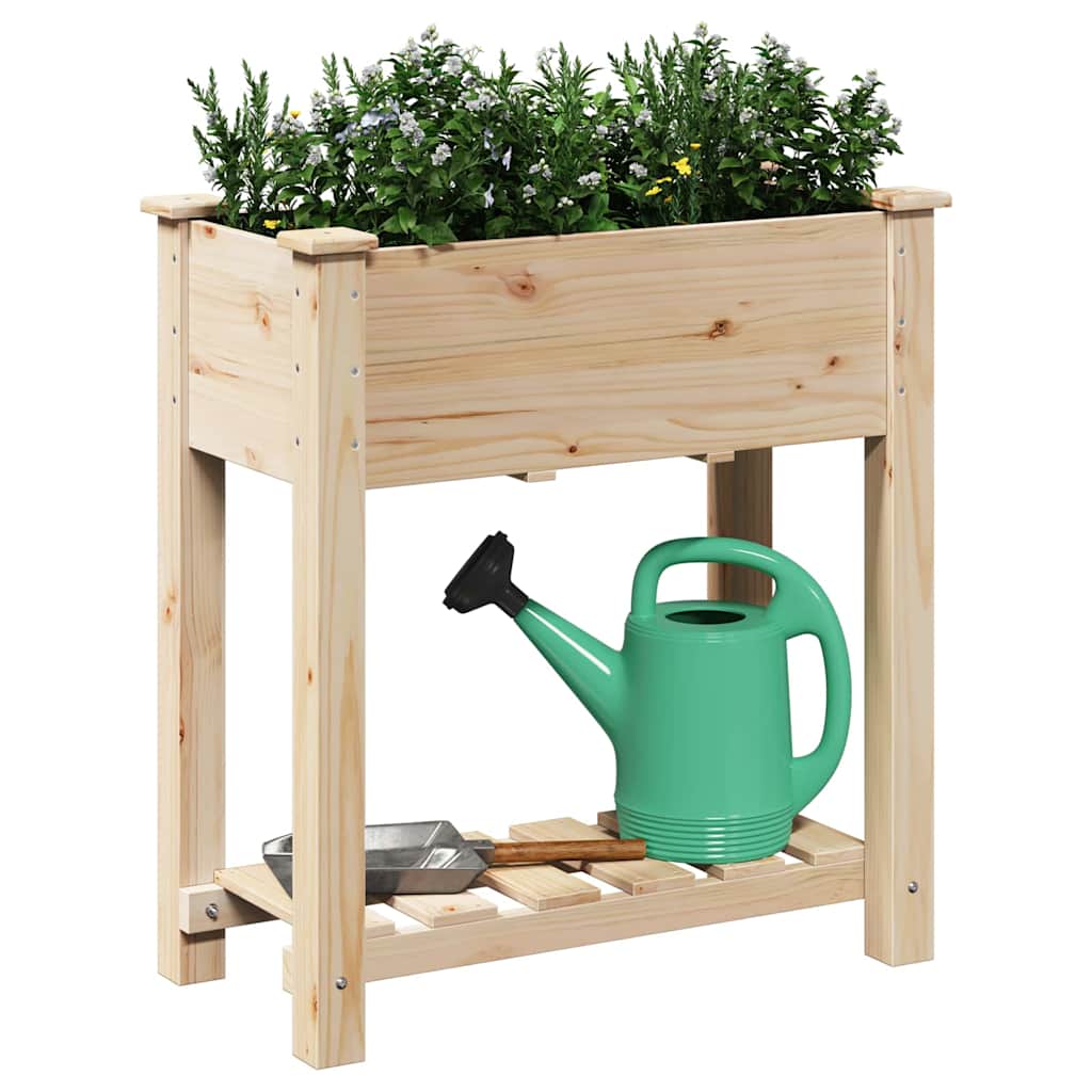 Garten-Pflanzgefäß mit Regal Beige 71 x 37 x 76,5 cm