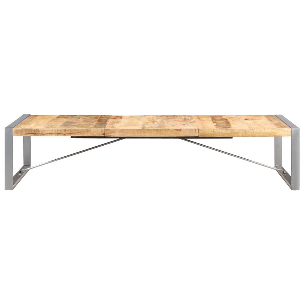 Couchtisch 140x140x40 cm Raues Mangoholz