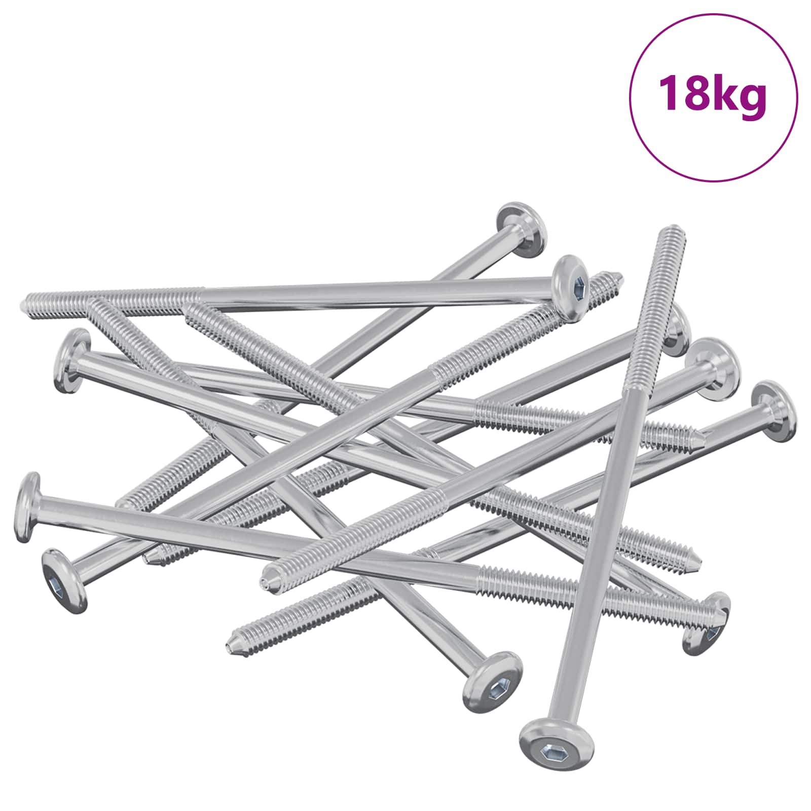 Schraube 2 pcs Silber M6 x 50 mm Stahl