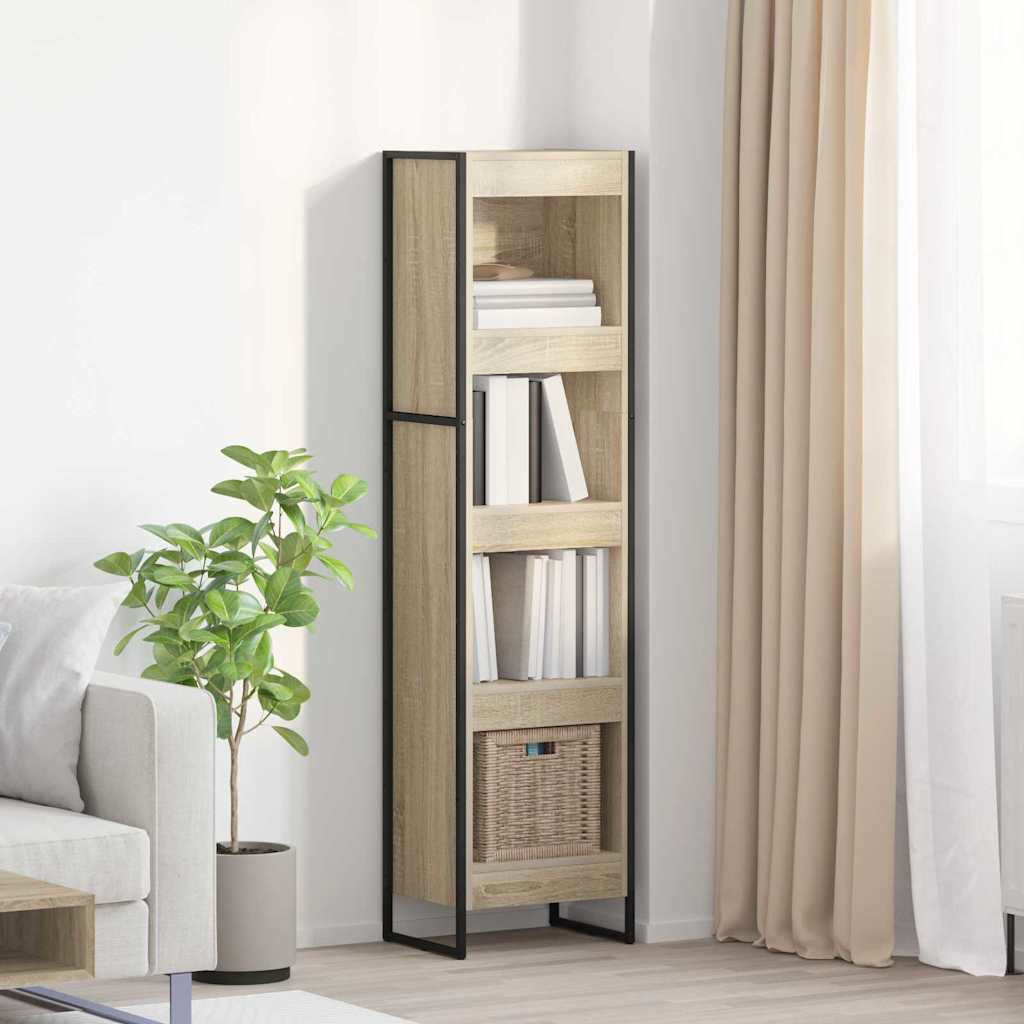 Bücherregal 2 pcs Schwarz Eichen-Optik 60 x 30 x 189,5 cm