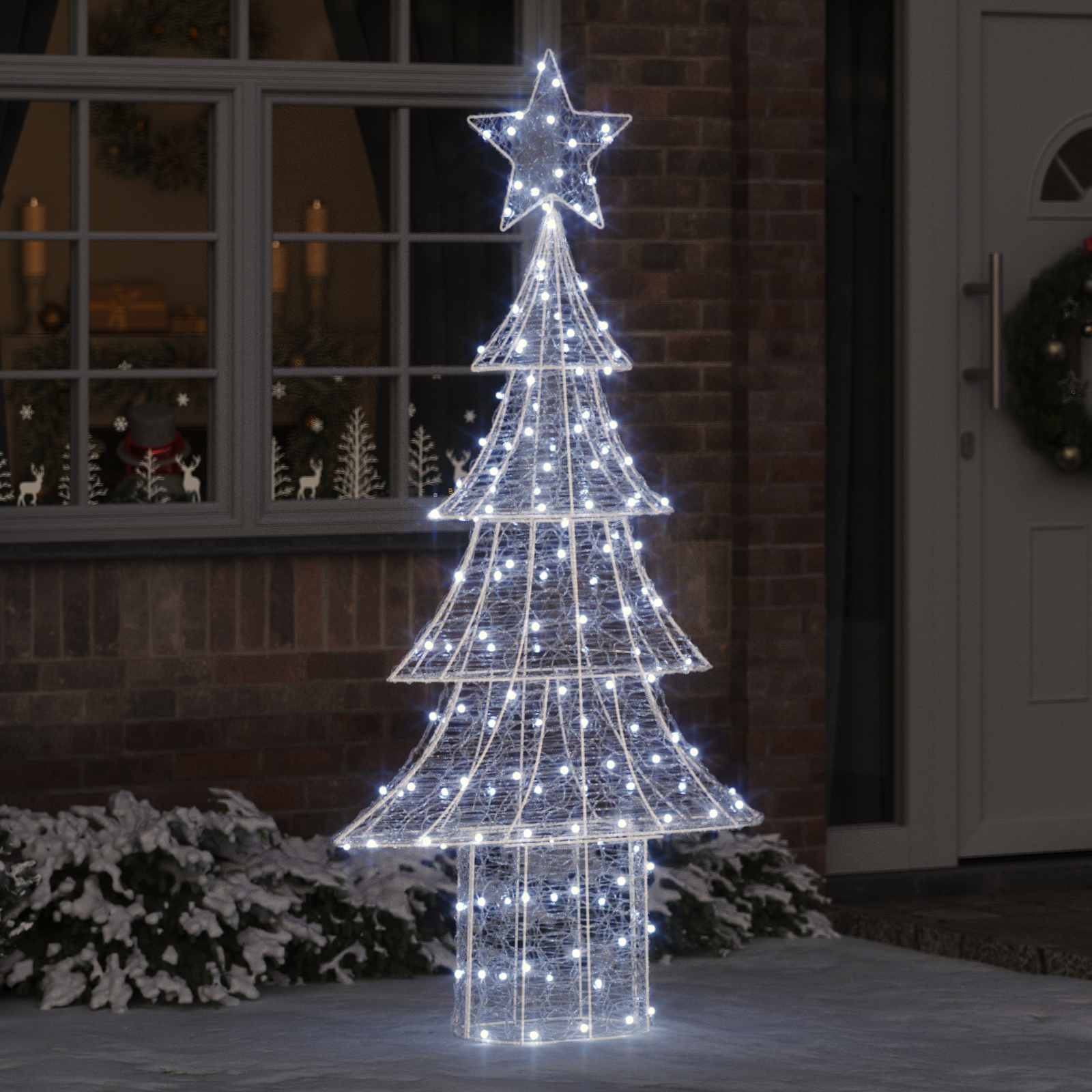 Weihnachtsbaum mit 100 LEDs Warmweiß 120 cm Acryl