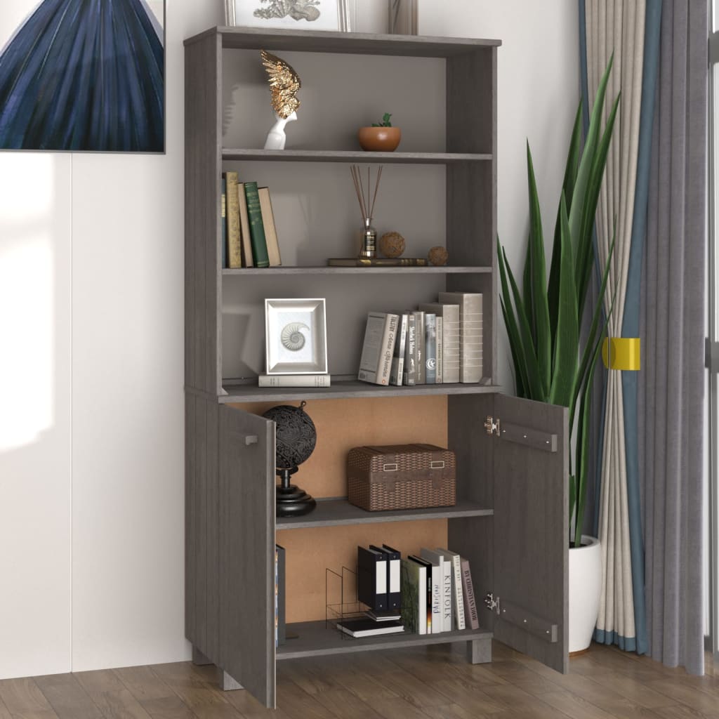 Highboard HAMAR Massivholz Kiefer Honigbraun
