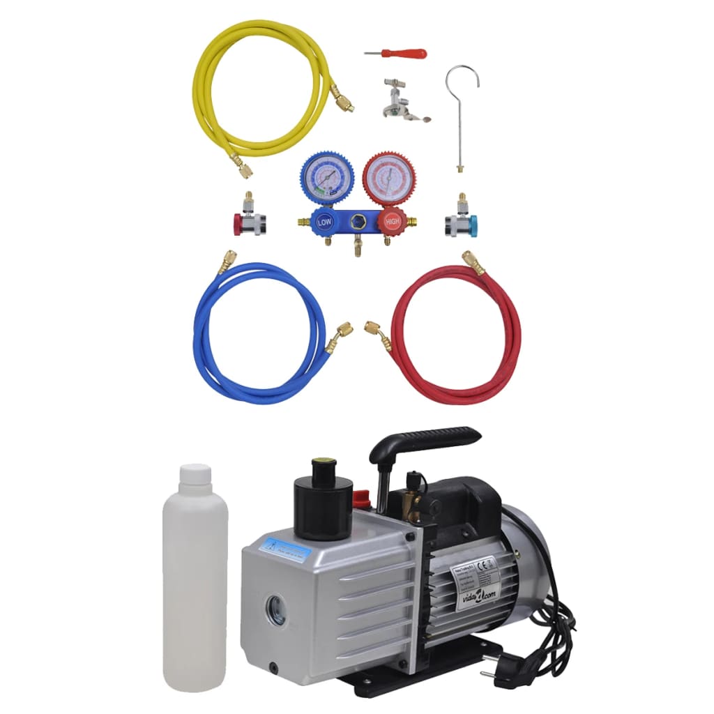Vakuumpumpe 100 L/min 4-Wege-Verteiler-Manometer Klimaanlagen