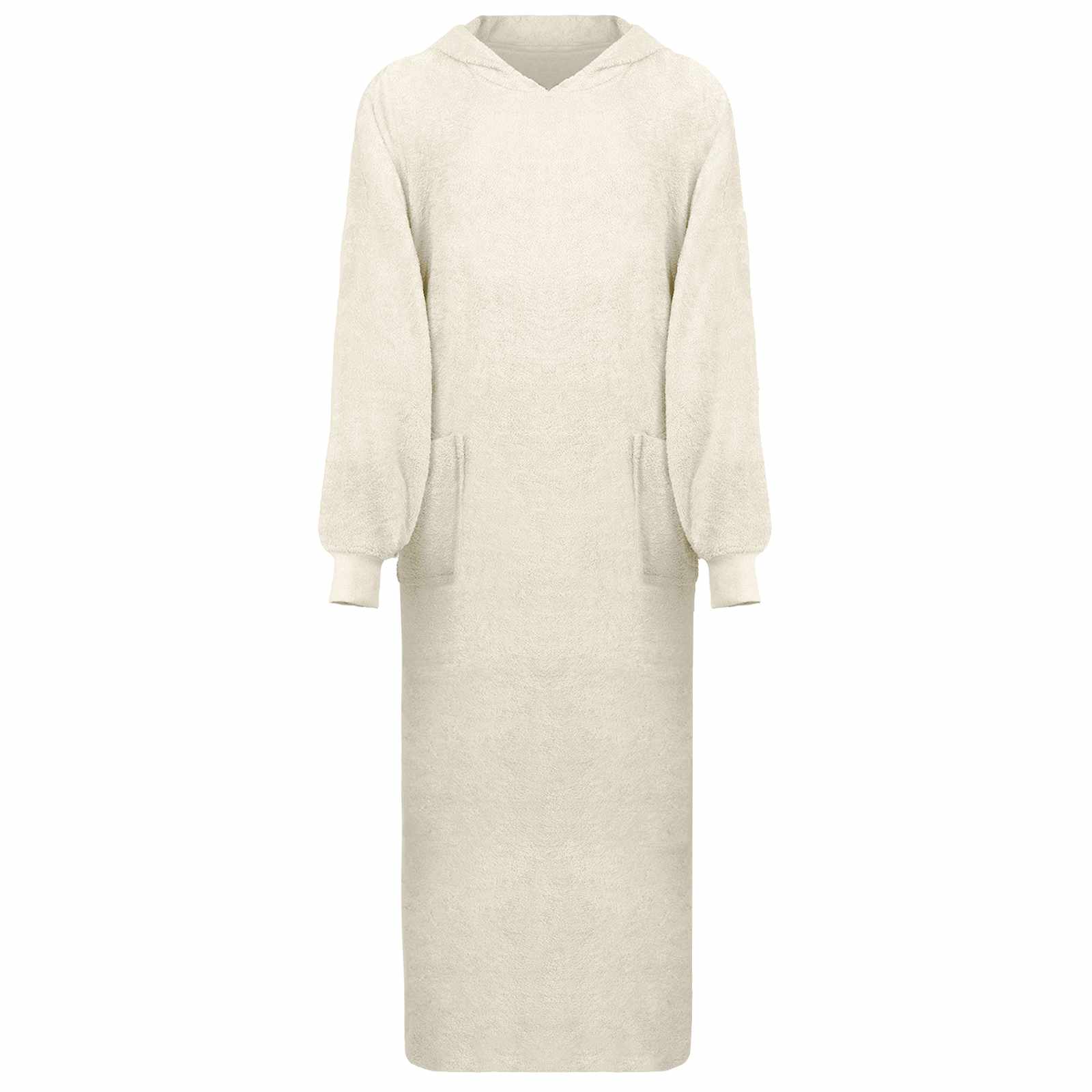 Decken-Hoodie KINN Creme L Baumwolle