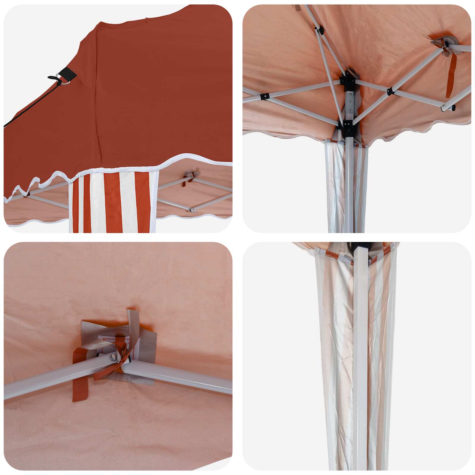 Pop-up Partyzelt 575 x 290 x 245 cm Creme