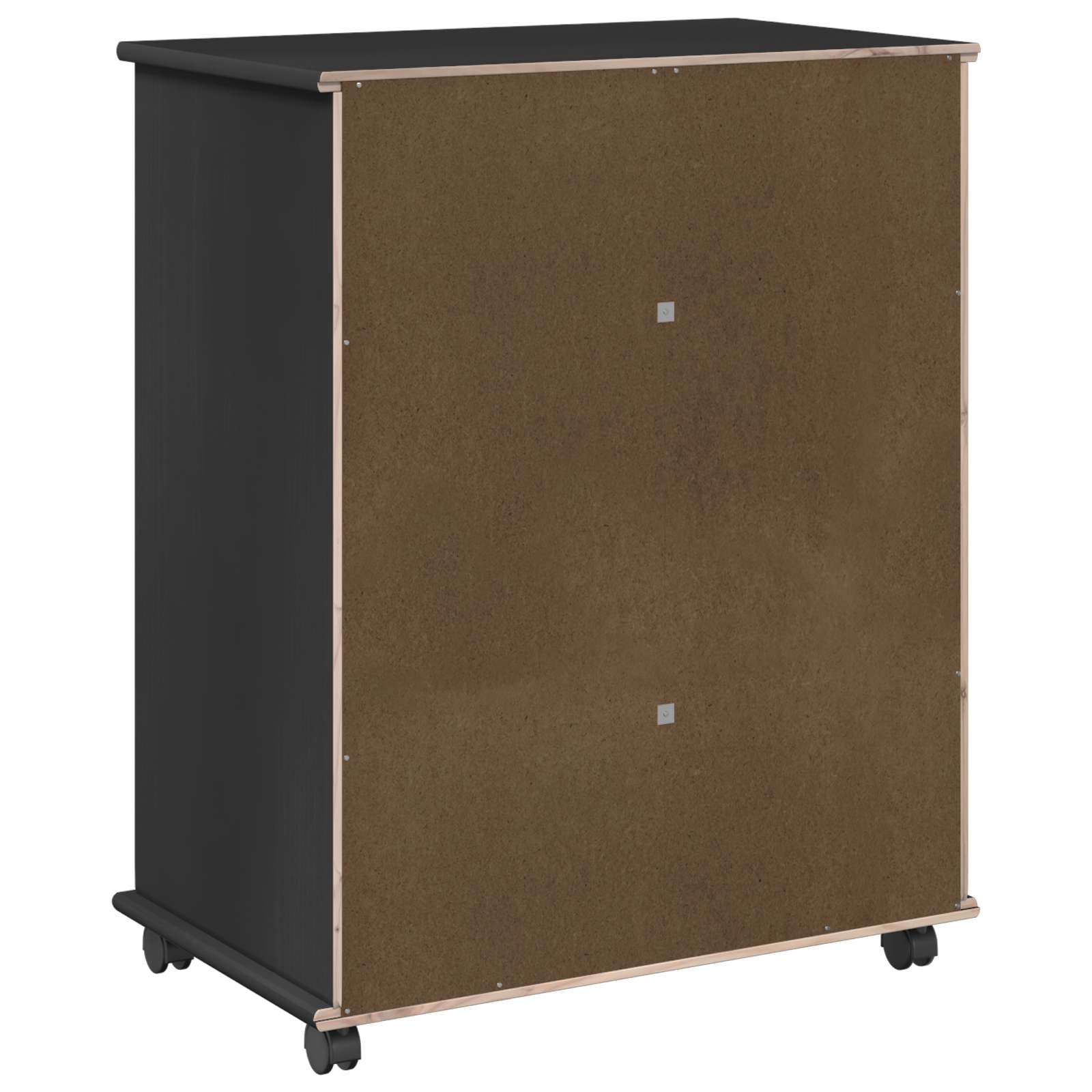 Rollschrank Honigbraun 63,5 x 39 x 79 cm Massivholz Kiefer