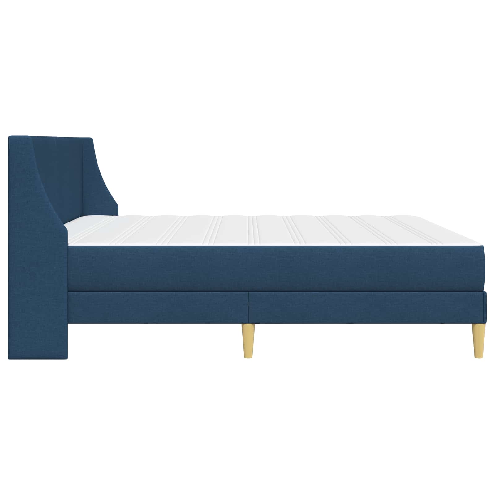 Bettgestell mit Matratze Hellgrau 80x 200 cm Polyester