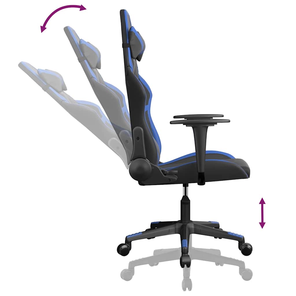 Gaming-Stuhl mit Massagefunktion Schwarz und Grün Kunstleder