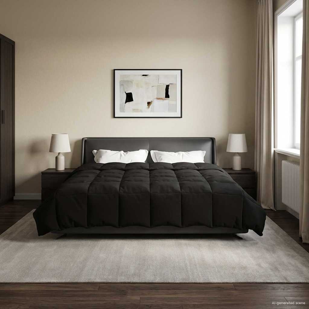 Ganzjahresbettdecke Anthrazit 135 x 200 cm Mikrofaser