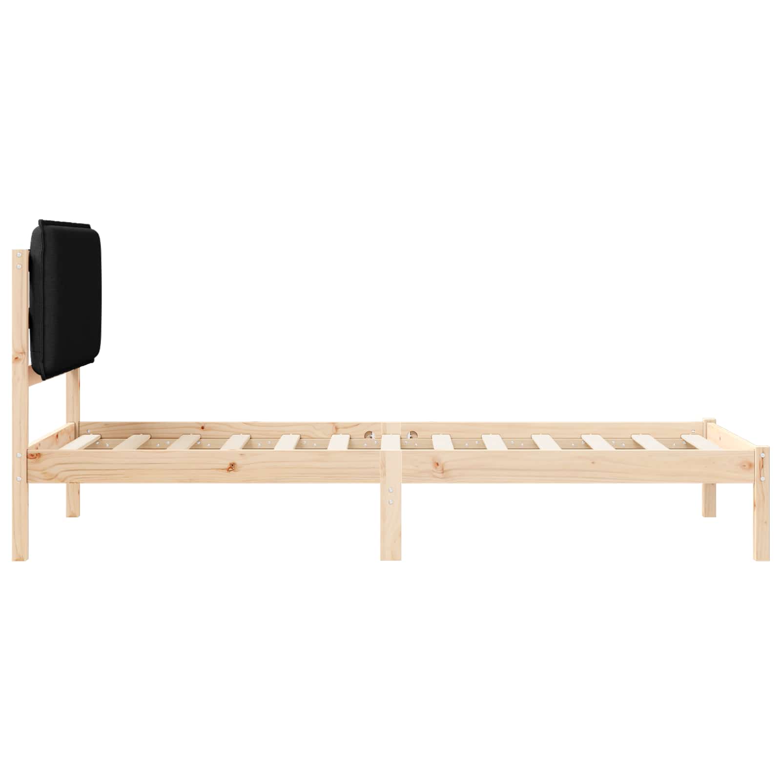 Bettgestell mit gepolstertem Kopfteil Hellgrau 200 x 200 cm