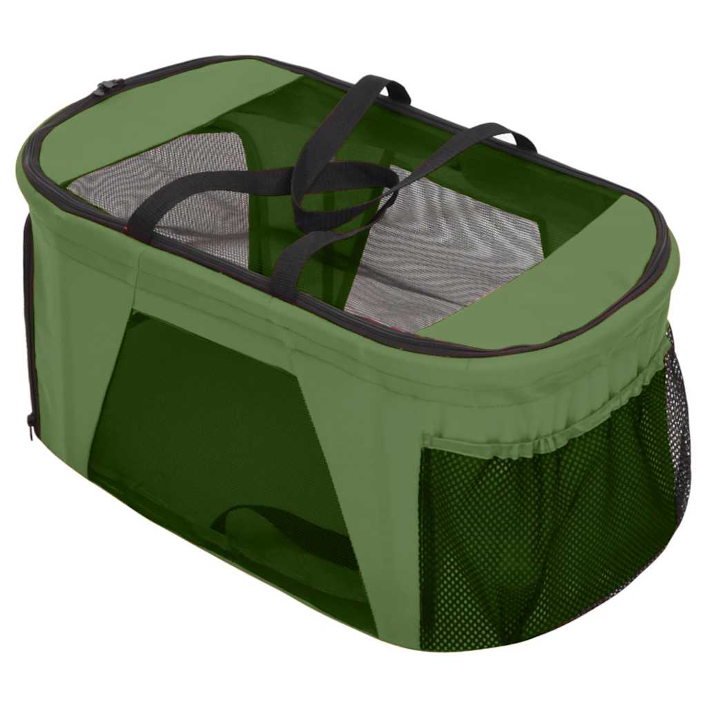 Hundewagen für 2 Hunde Faltbar Rot 83x48x97 cm Oxford-Gewebe