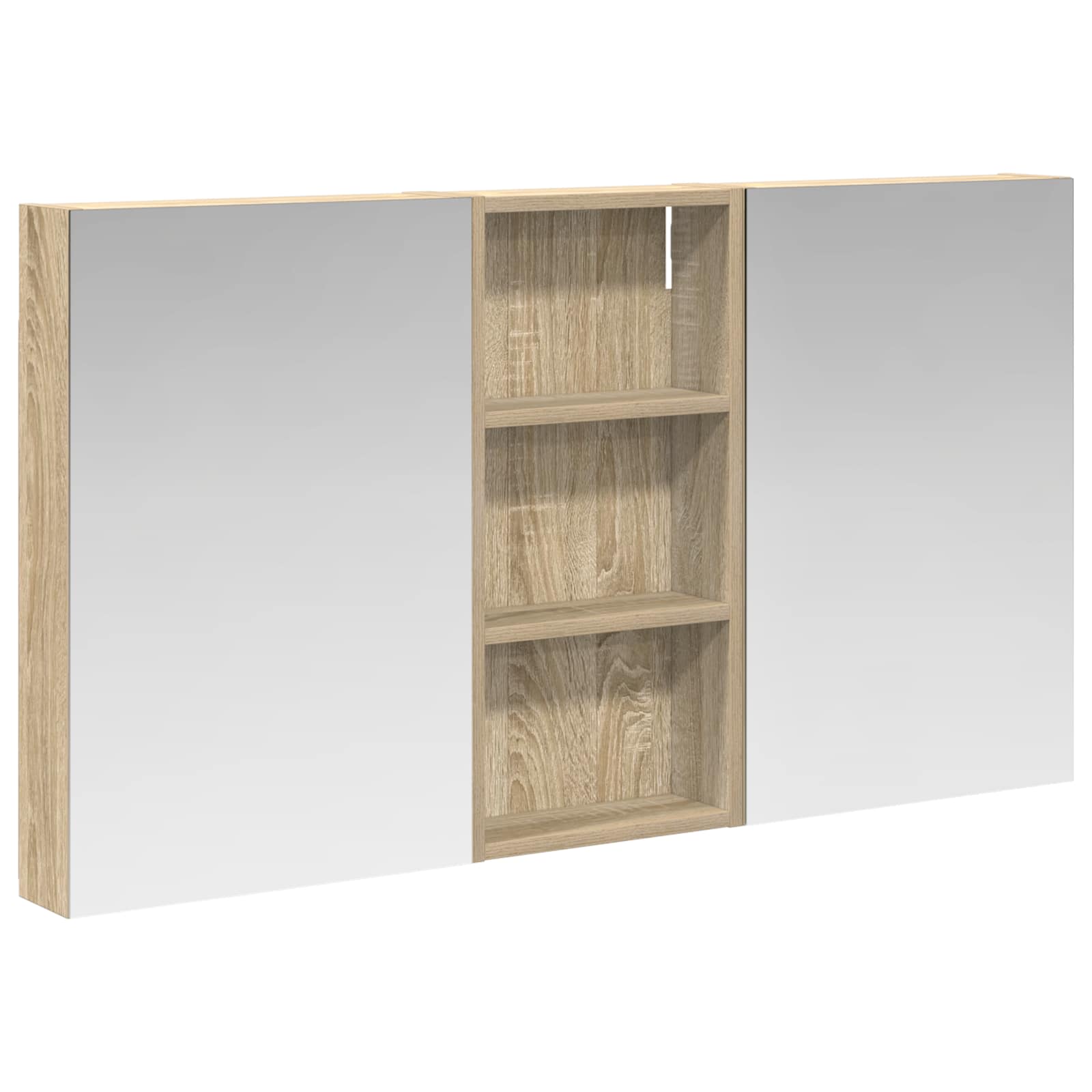 Badezimmerschrank-Set 3 pcs 80 x 10,5 x 50 cm Holzwerkstoff